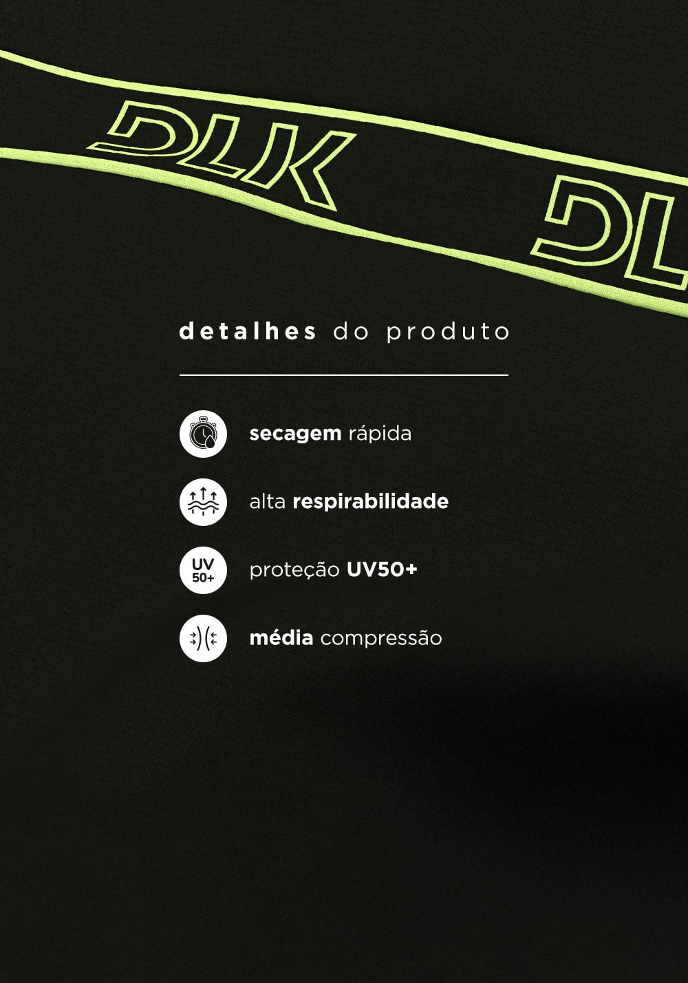 Legging fitness feminina com elásticos no cós e na lateral activity dlk preto