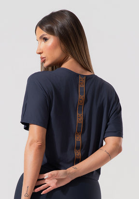 Cropped feminino com elástico nas costas activity dlk grafite