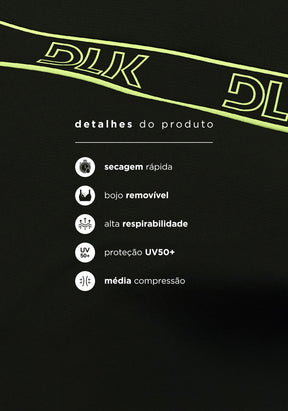 Top fitness feminino com bojo e costas vazadas com elástico activity dlk preto